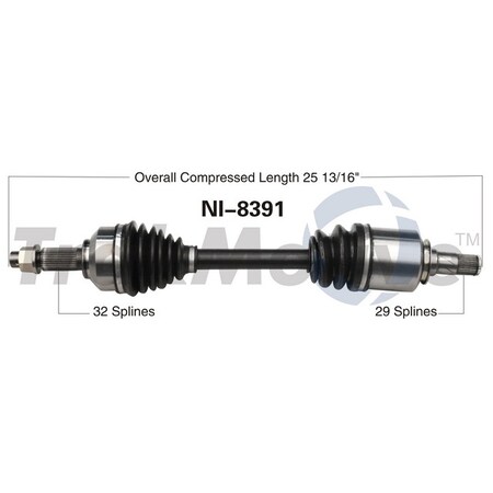 Surtrack Axle Cv Axle Shaft, Ni-8391 NI-8391
